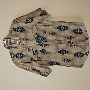 Vintage Wrangler Southwestern Short Sleeve Button Down Shirt